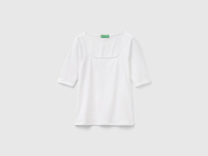 T-shirt aderente in cotone stretch