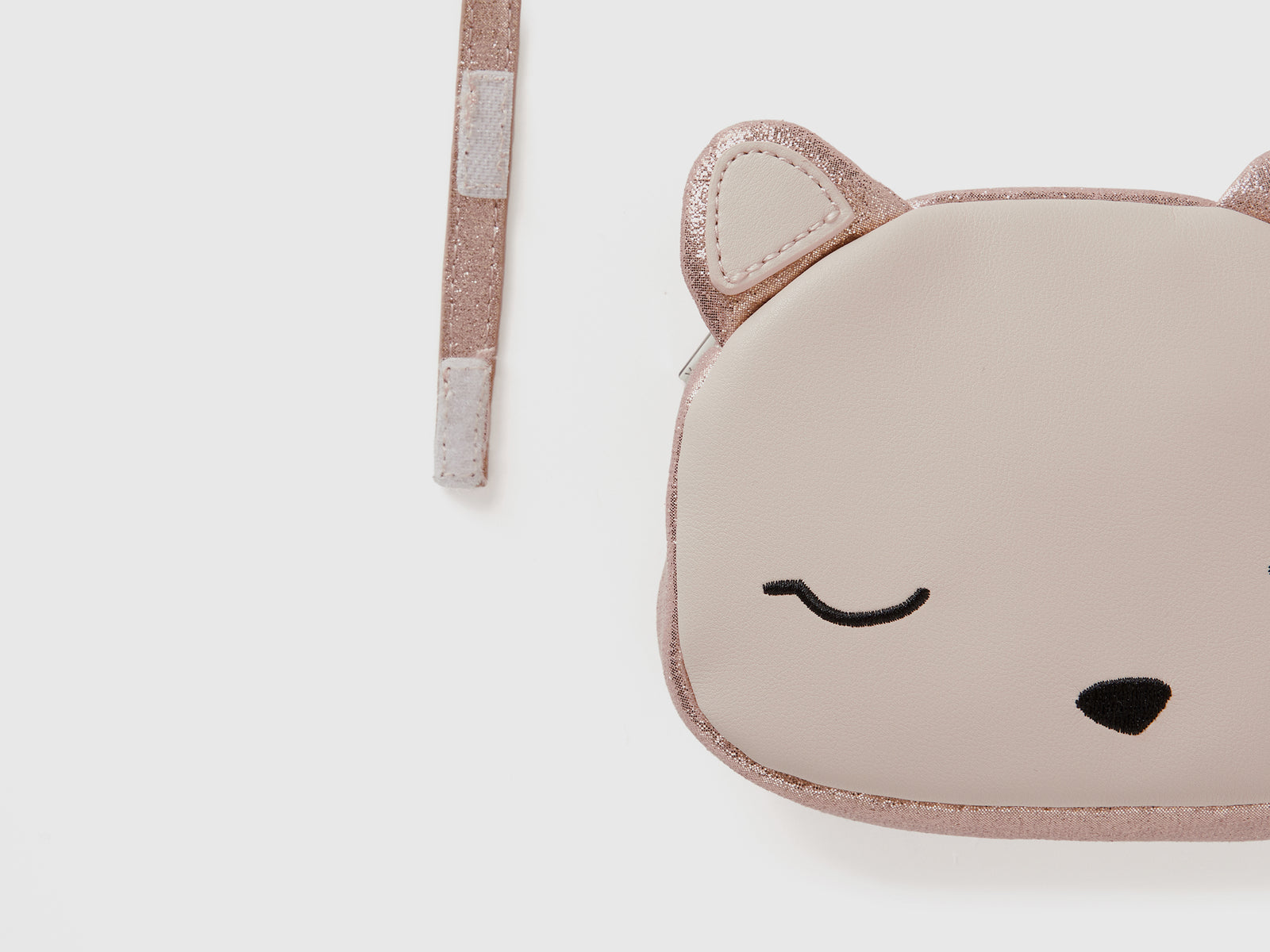 Borsa a tracolla a forma di gatto da bimba rosa tenue 3 | Benetton Outlet
