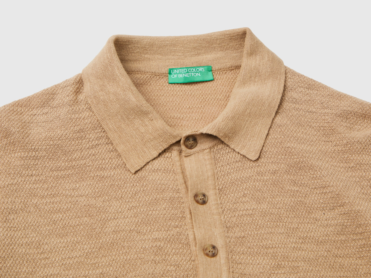 Polo in misto lino