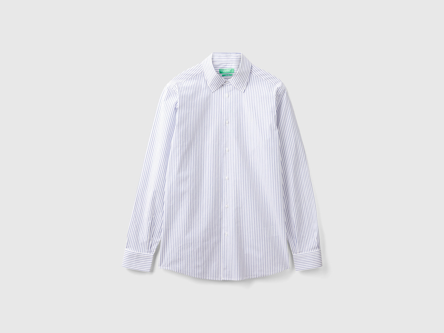 Camicia slim fit a righe da uomo multi-color | Benetton Outlet
