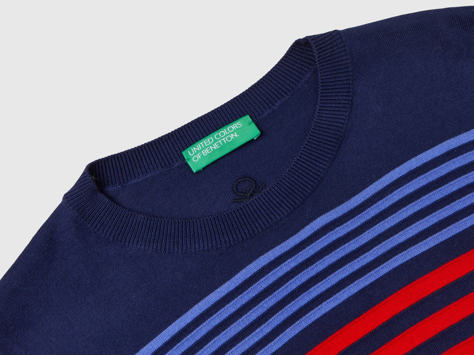 Maglia manica corta a righe da donna blu scuro 3 | Benetton Outlet
