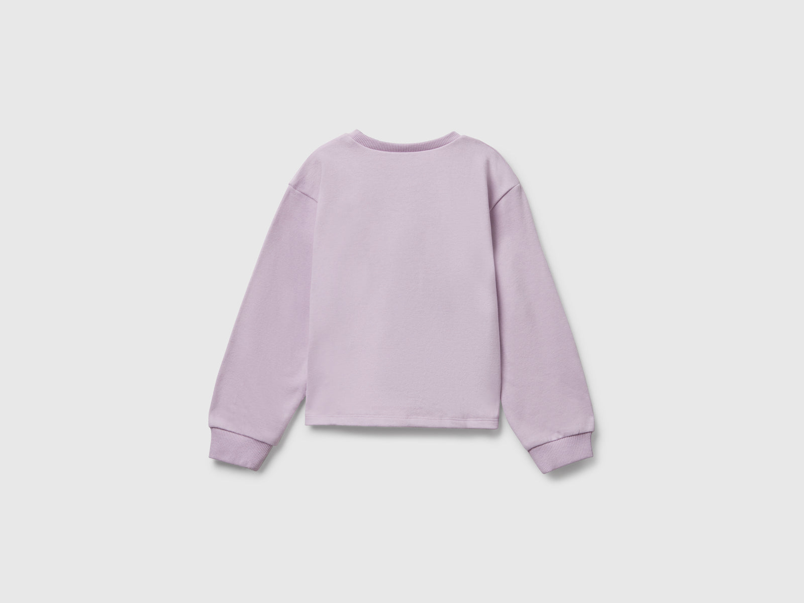 Felpina con stampa animaletti da bimba lavanda 2 | Benetton Outlet
