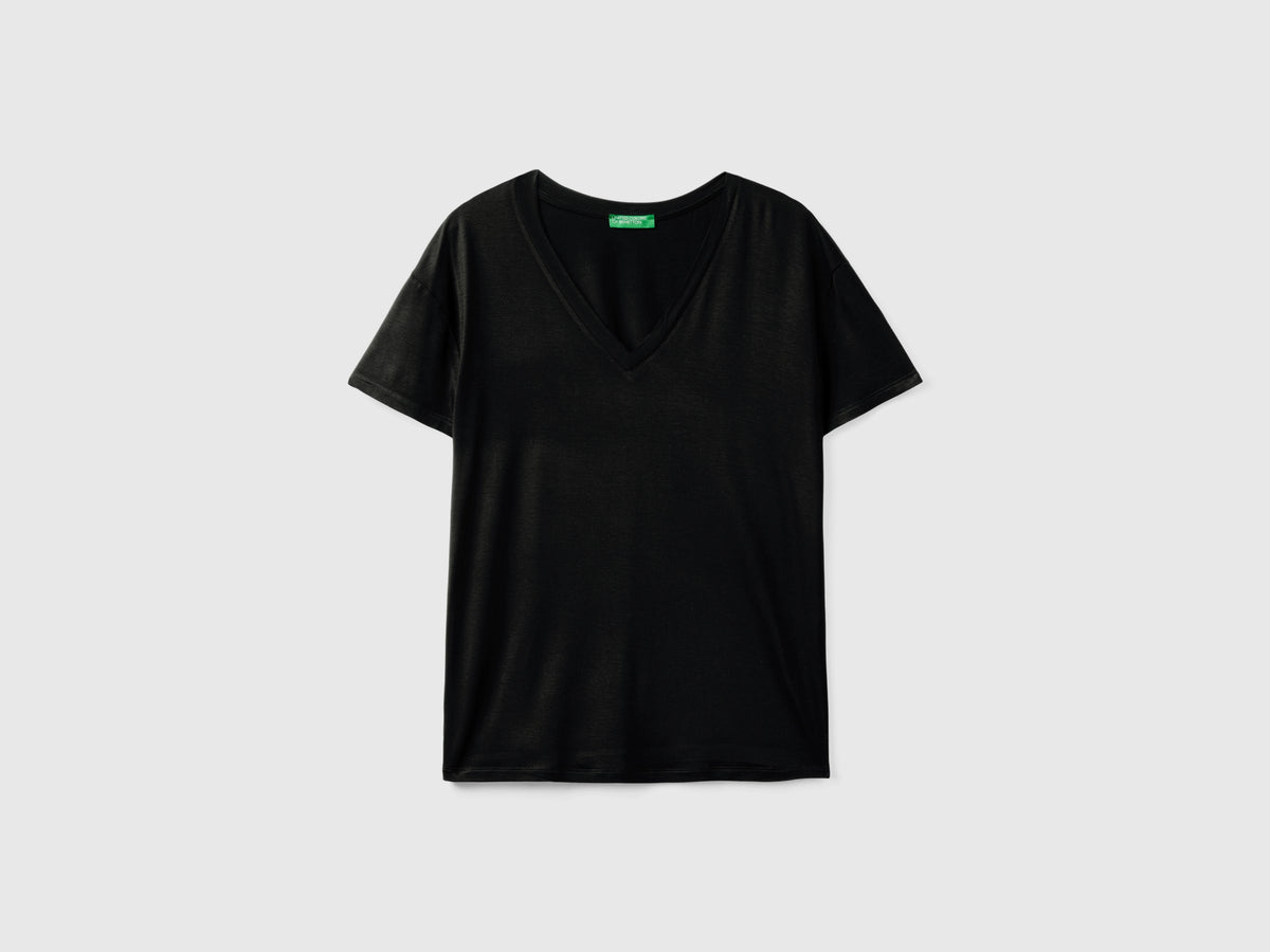 T-shirt in viscosa stretch