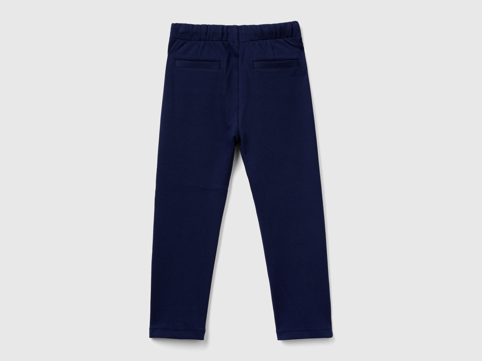 Pantaloni regular fit con coulisse da bambino blu scuro 2 | Benetton Outlet