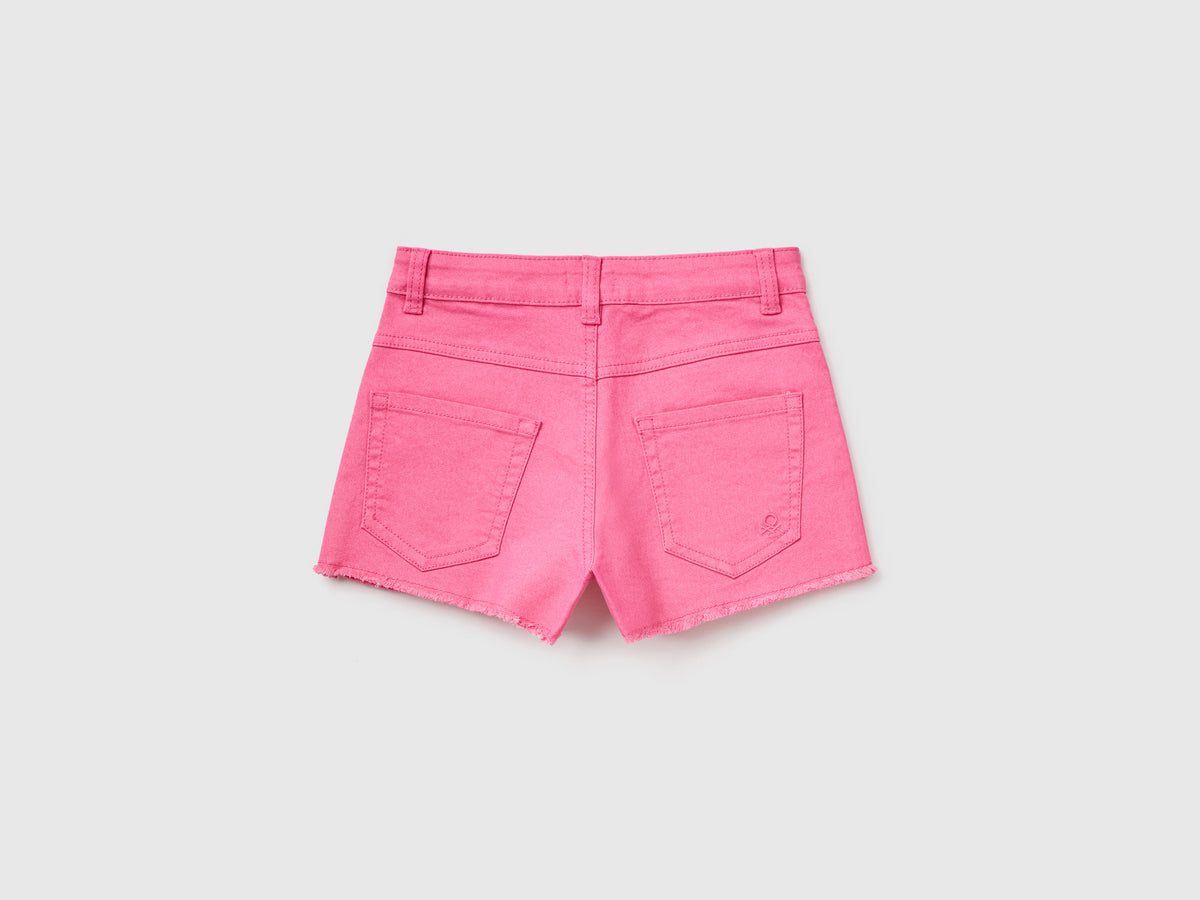 Pantaloni corti cinque tasche in misto cotone elasticizzato