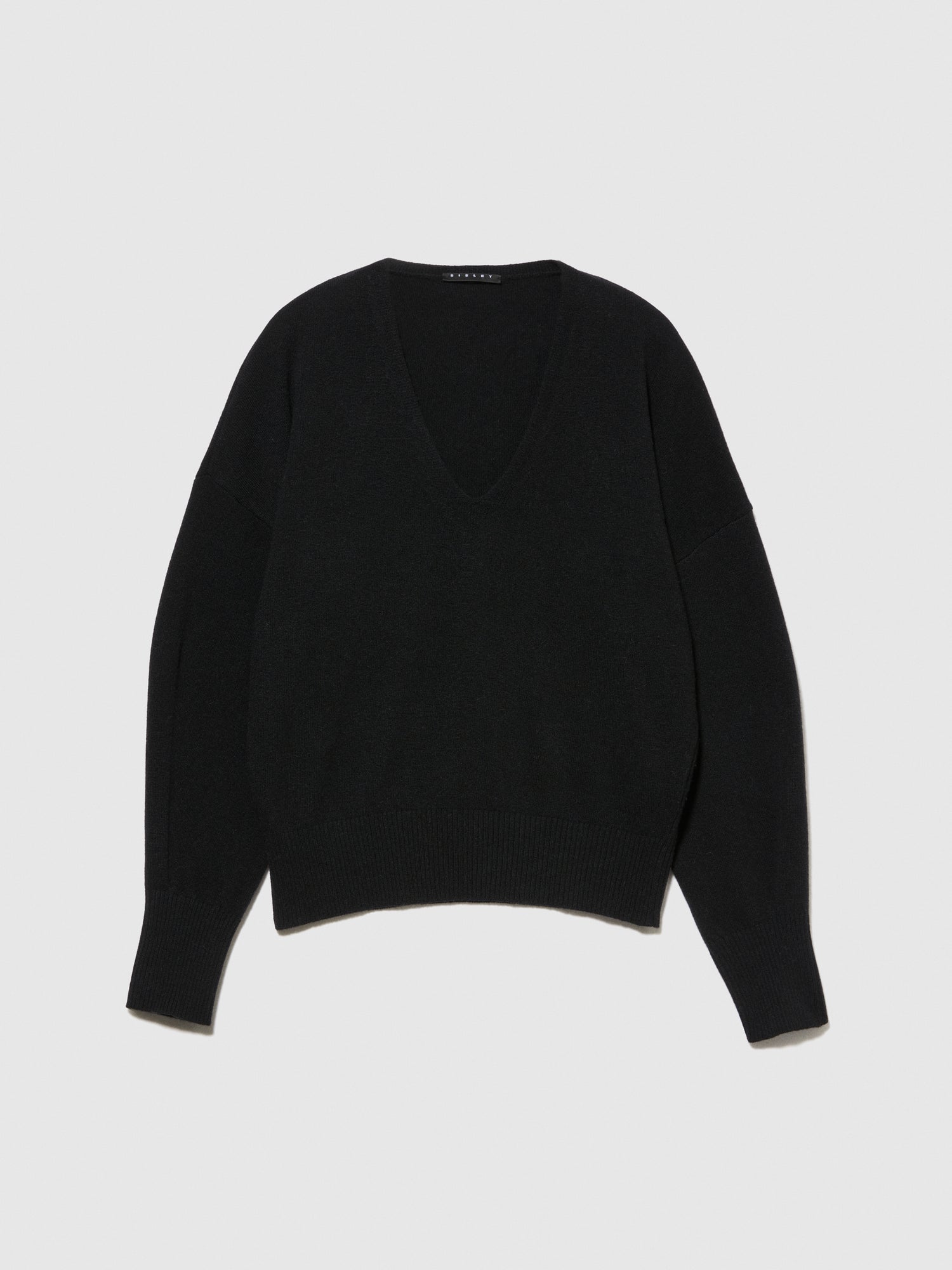 Maglia scollo a V da donna nero | Sisley Outlet