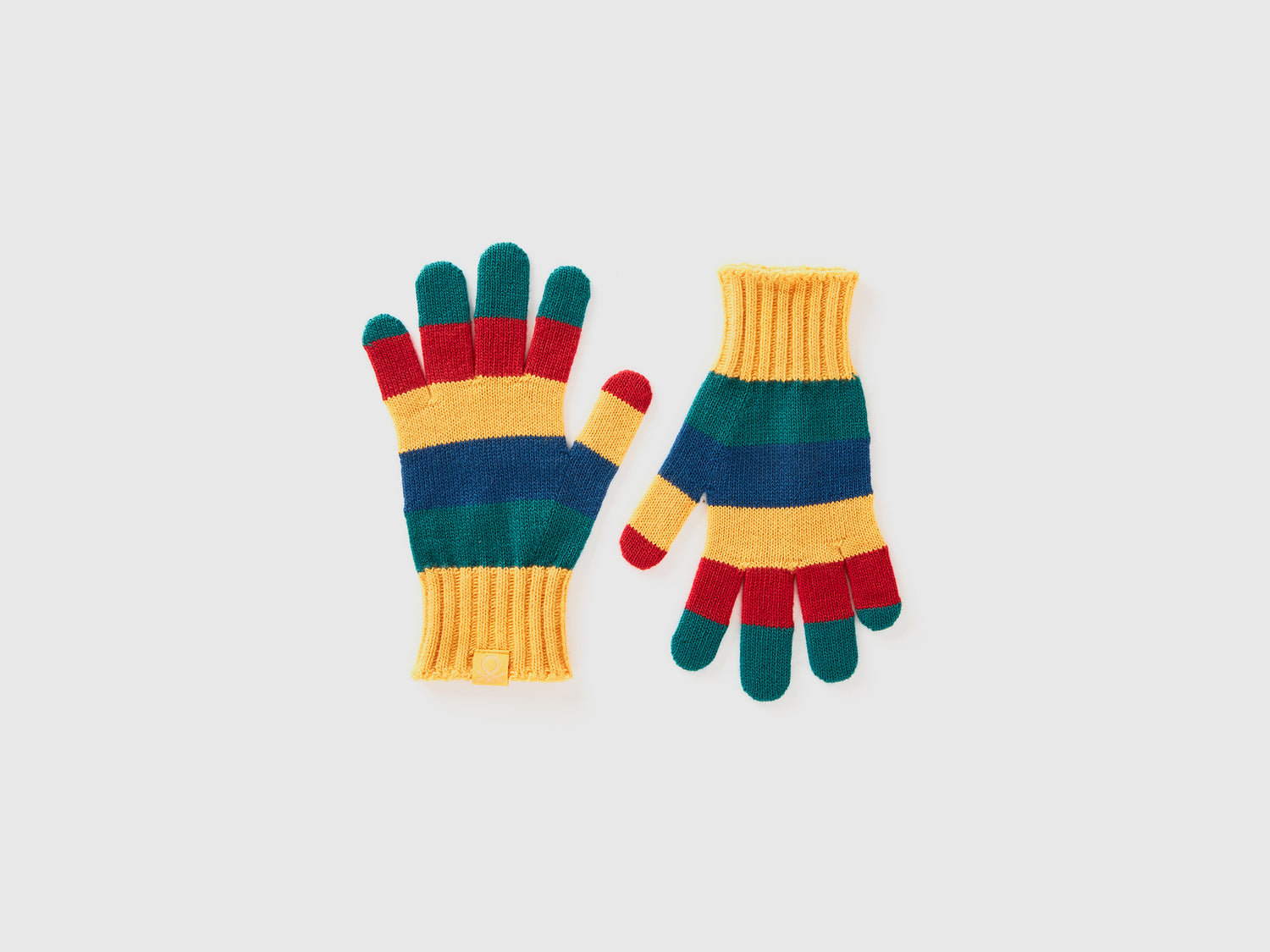 Guanti in maglia a righe da bambino multi-color | Benetton Outlet