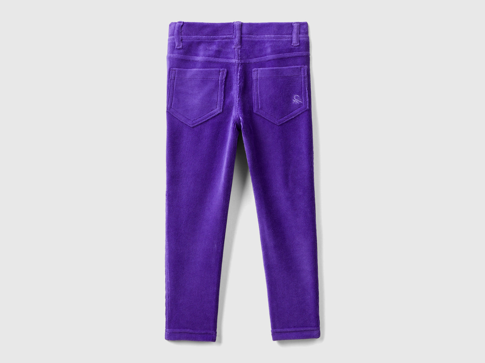 Pantaloni in ciniglia a costine da bimba viola 2 | Benetton Outlet