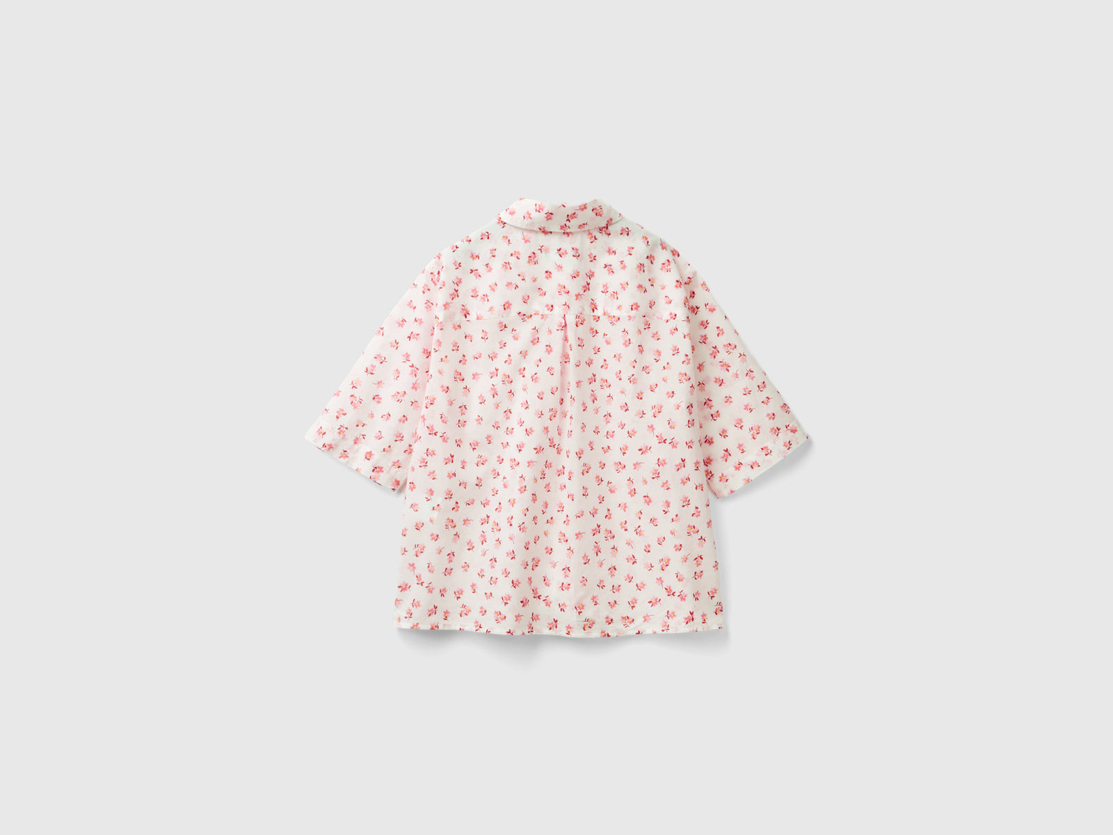 Camicia fantasia a manica corta da donna bianco panna 2 | Benetton Outlet