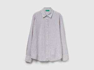 Camicia a righe in misto viscosa
