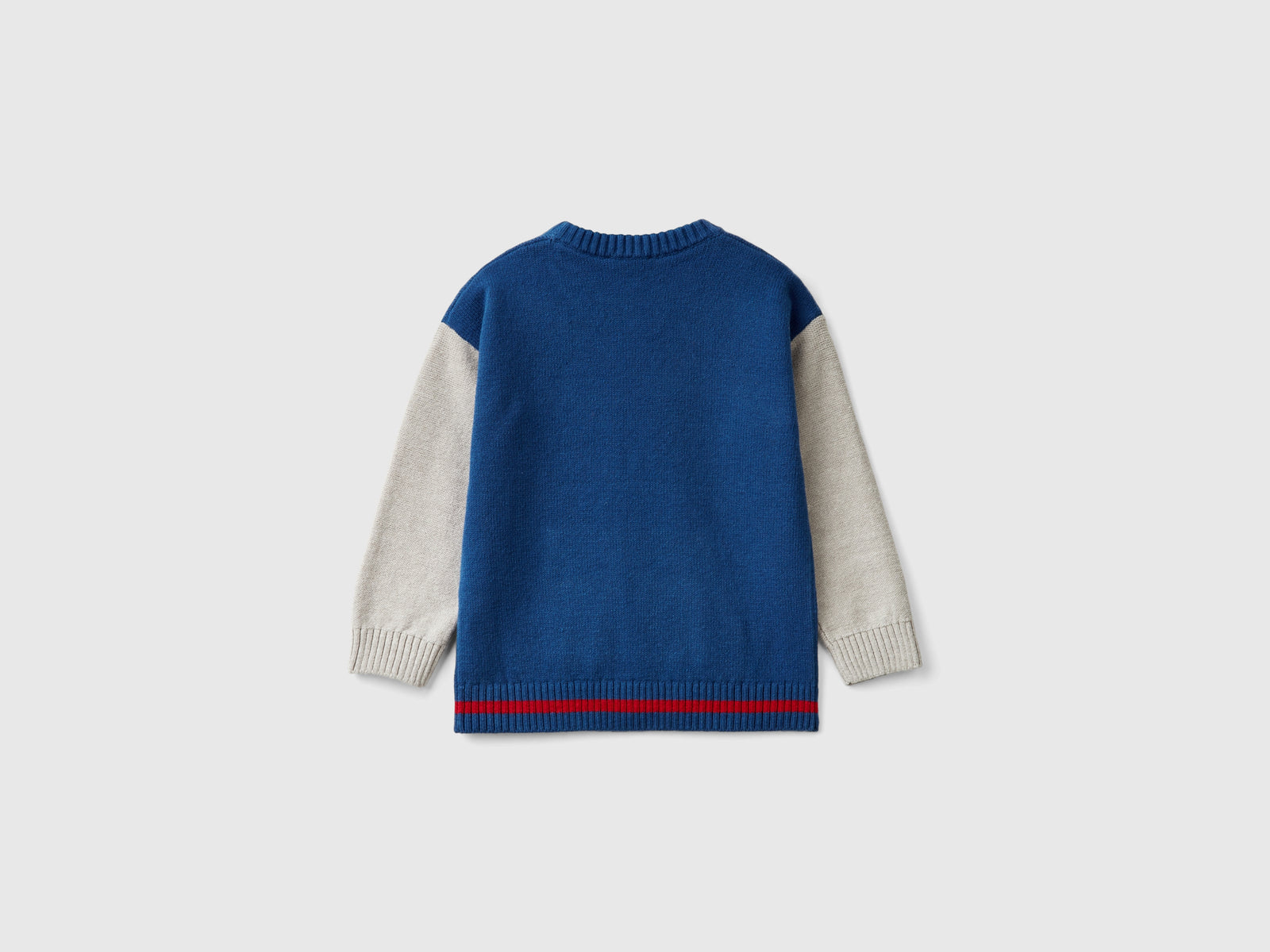 Maglioncino con intarsio numero da bimbo blu 2 | Benetton Outlet