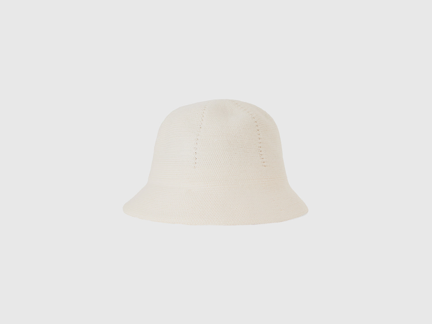 Cappello a campana in misto lino da bambina bianco panna | Benetton Outlet