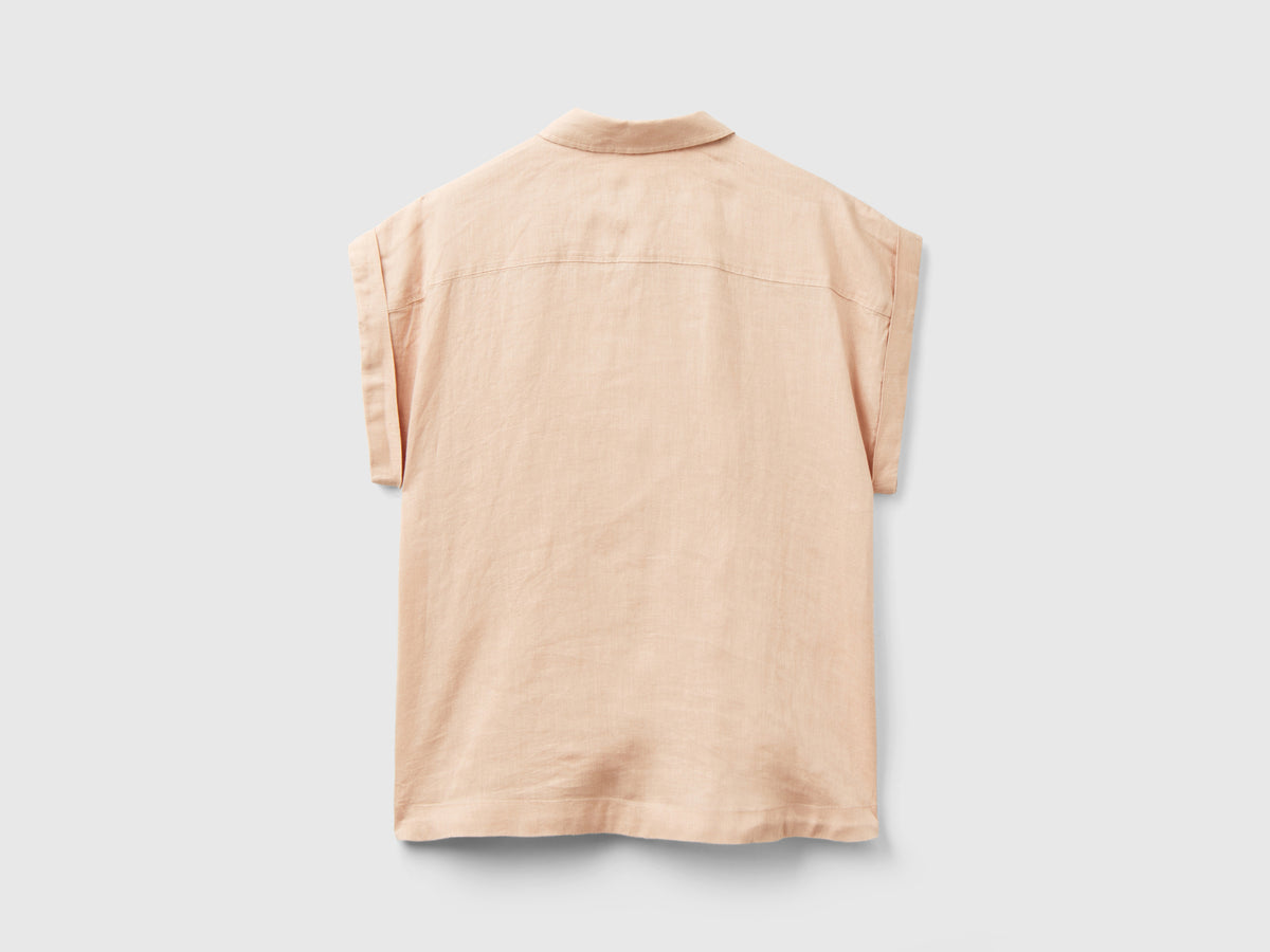 Camicia boxy fit in puro lino
