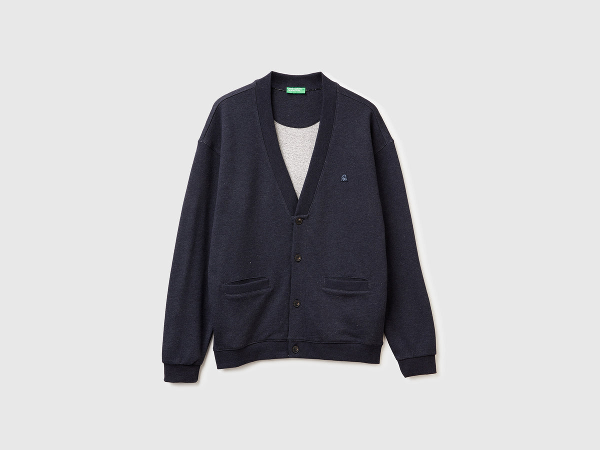 Cardigan in felpa relaxed fit