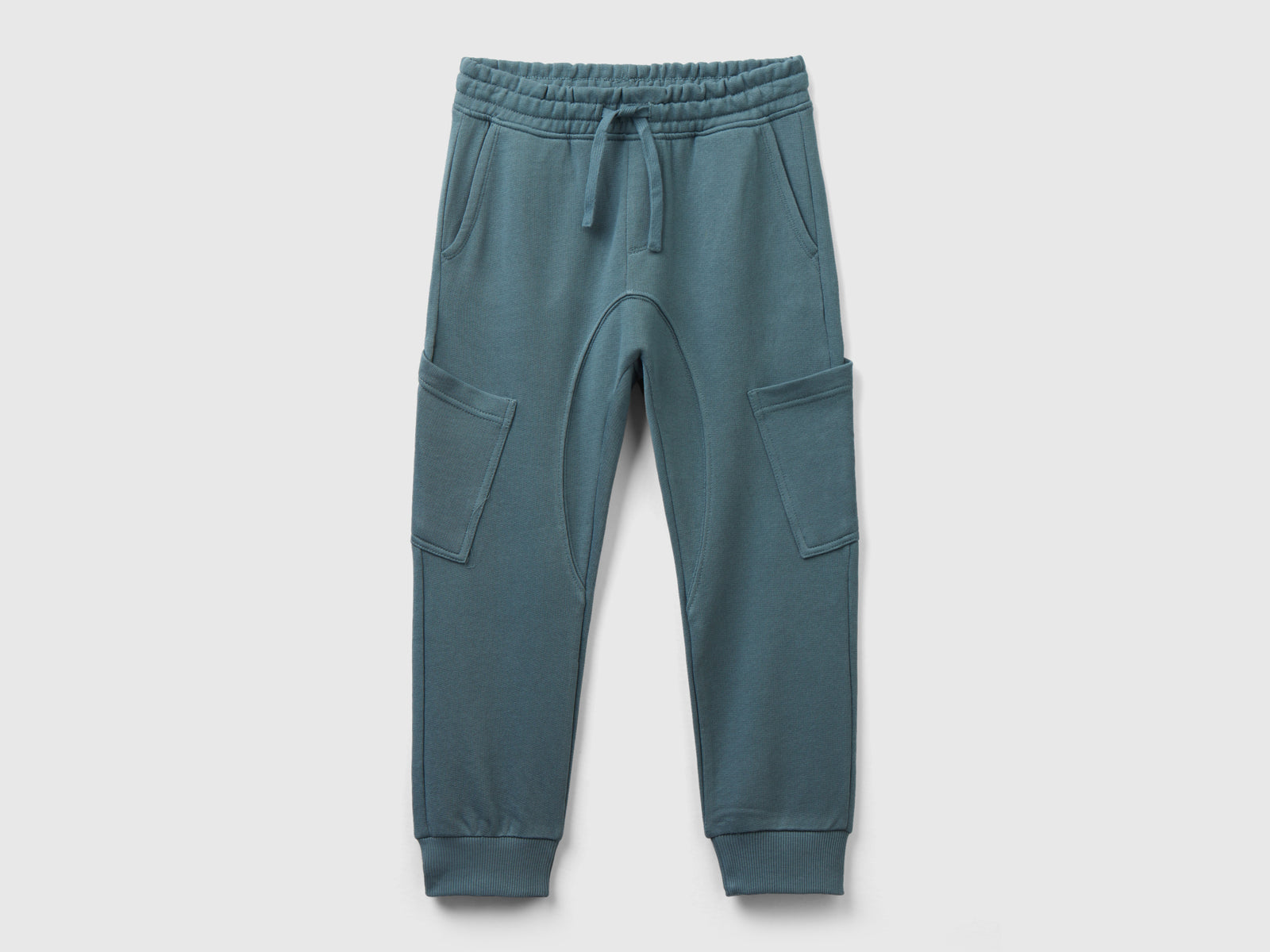 Pantaloni cargo in felpa da bambino grigio scuro | Benetton Outlet