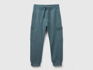 Pantaloni cargo in felpa