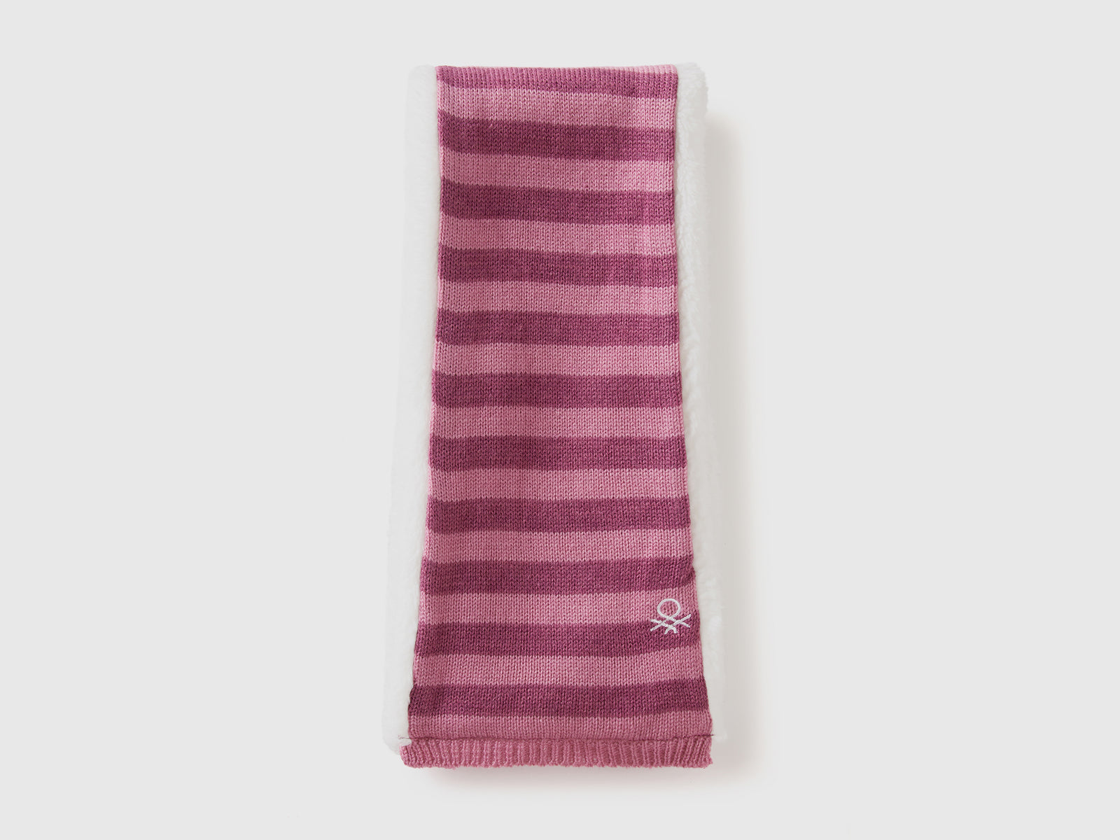 Sciarpa in maglia a righe da bimba malva scuro 2 | Benetton Outlet