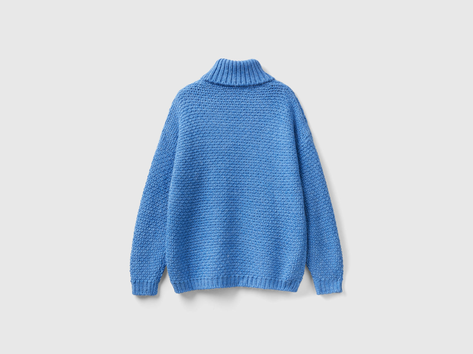 Dolcevita in misto lana e alpaca da donna azzurro 2 | Benetton Outlet