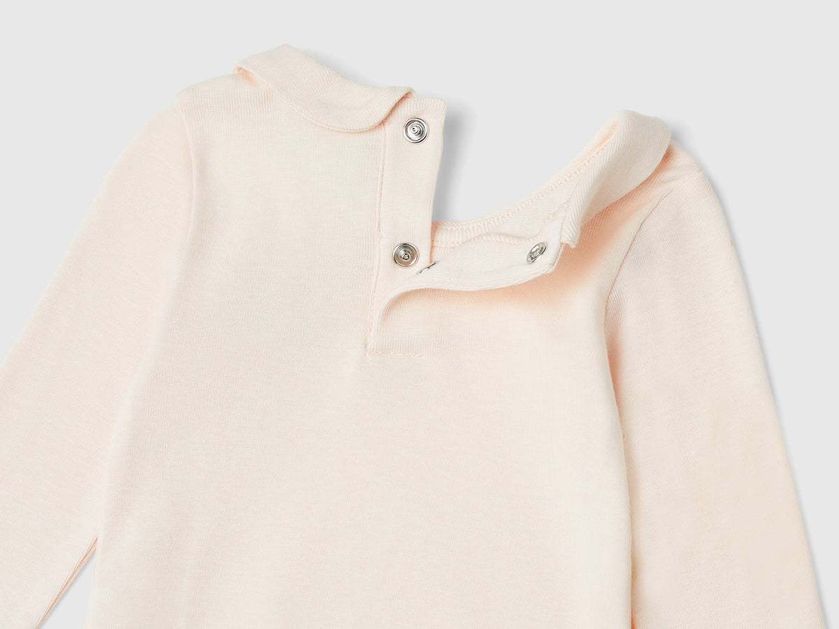 Body con colletto in cotone bio