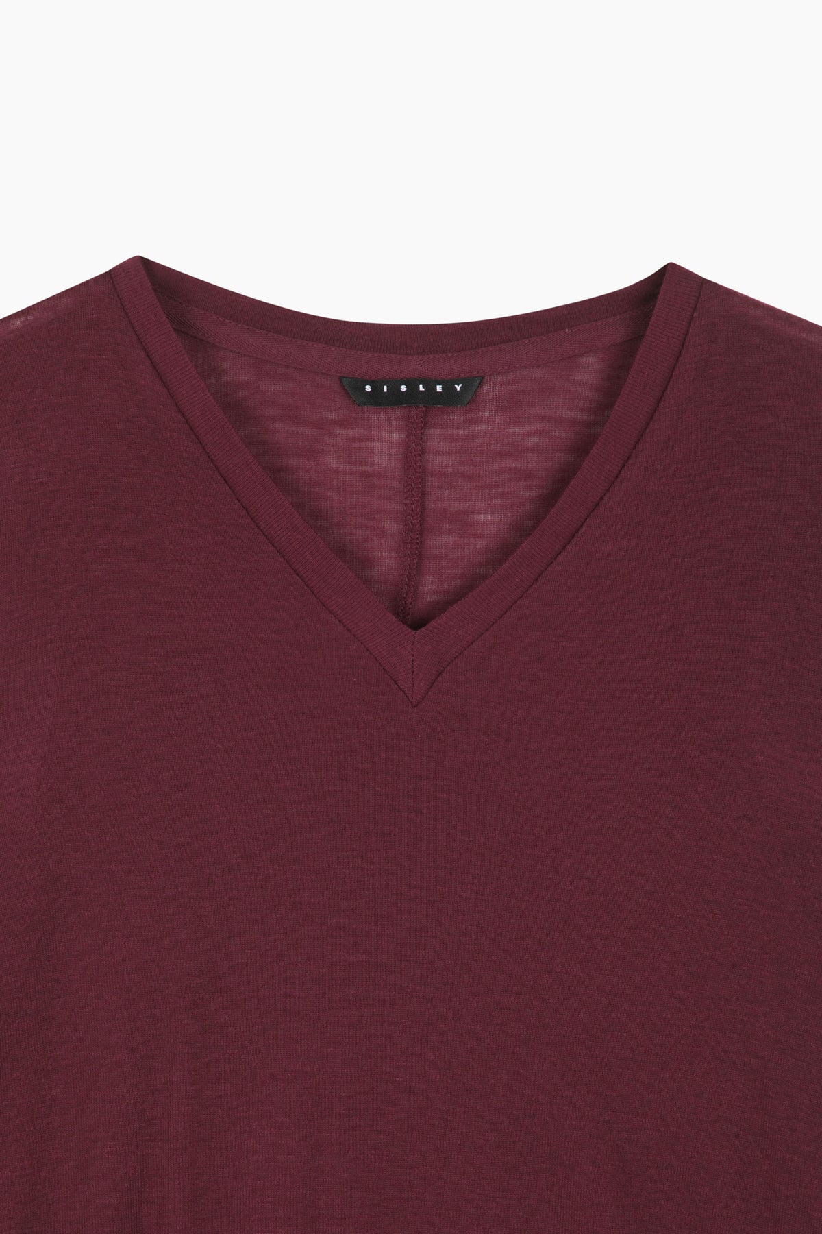 T-shirt scollo a V aderente