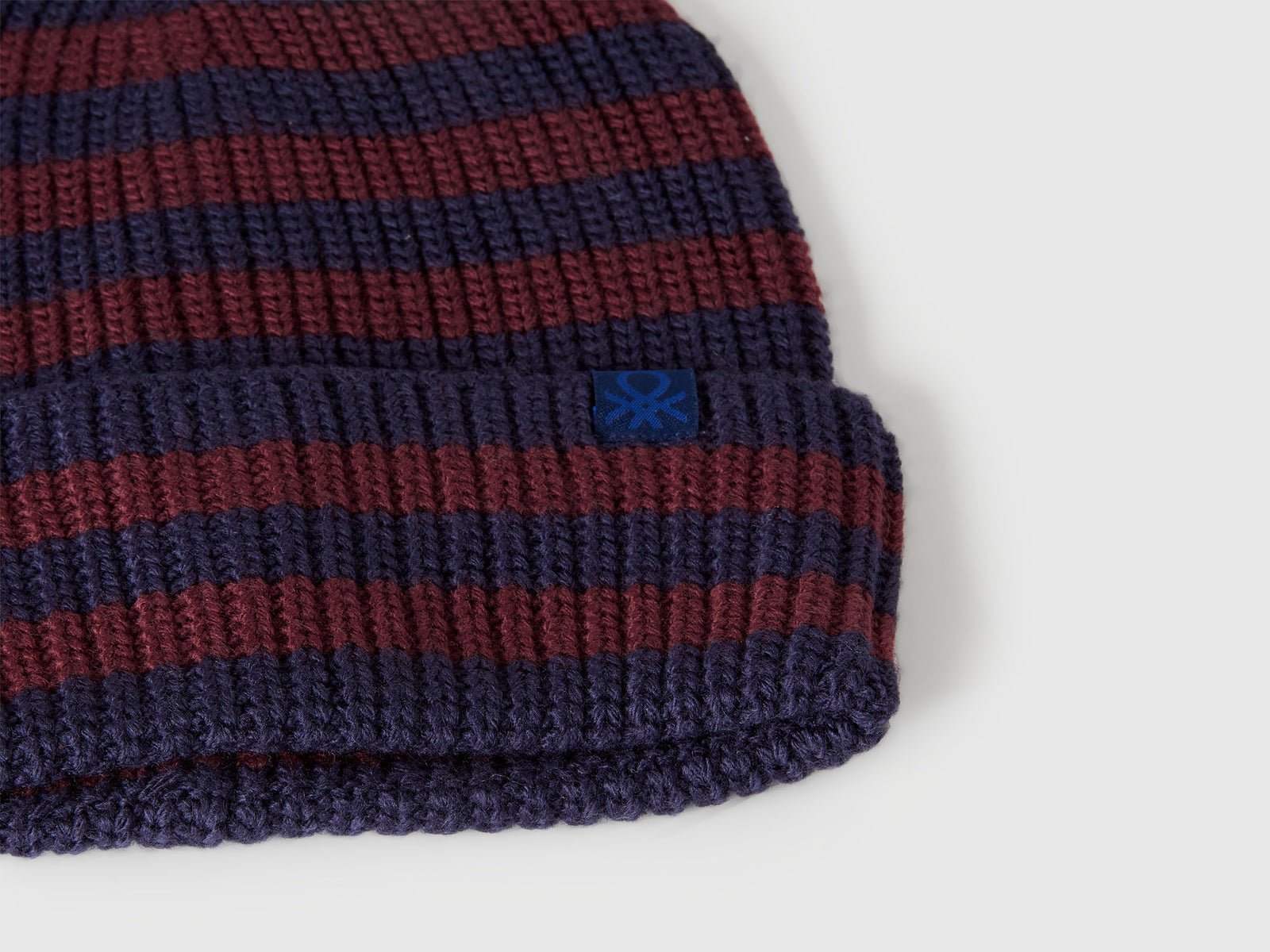 Cappellino in maglia a righe da bambino blu scuro 3 | Benetton Outlet