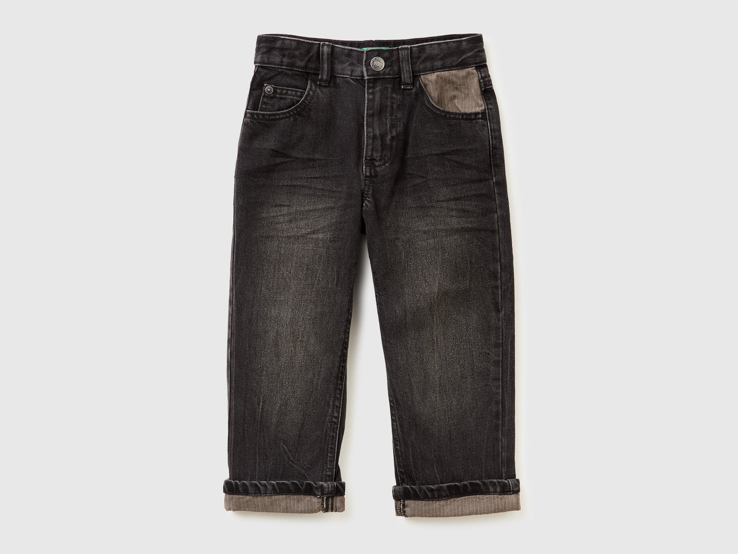 Jeans straight fit da bimbo nero | Benetton Outlet
