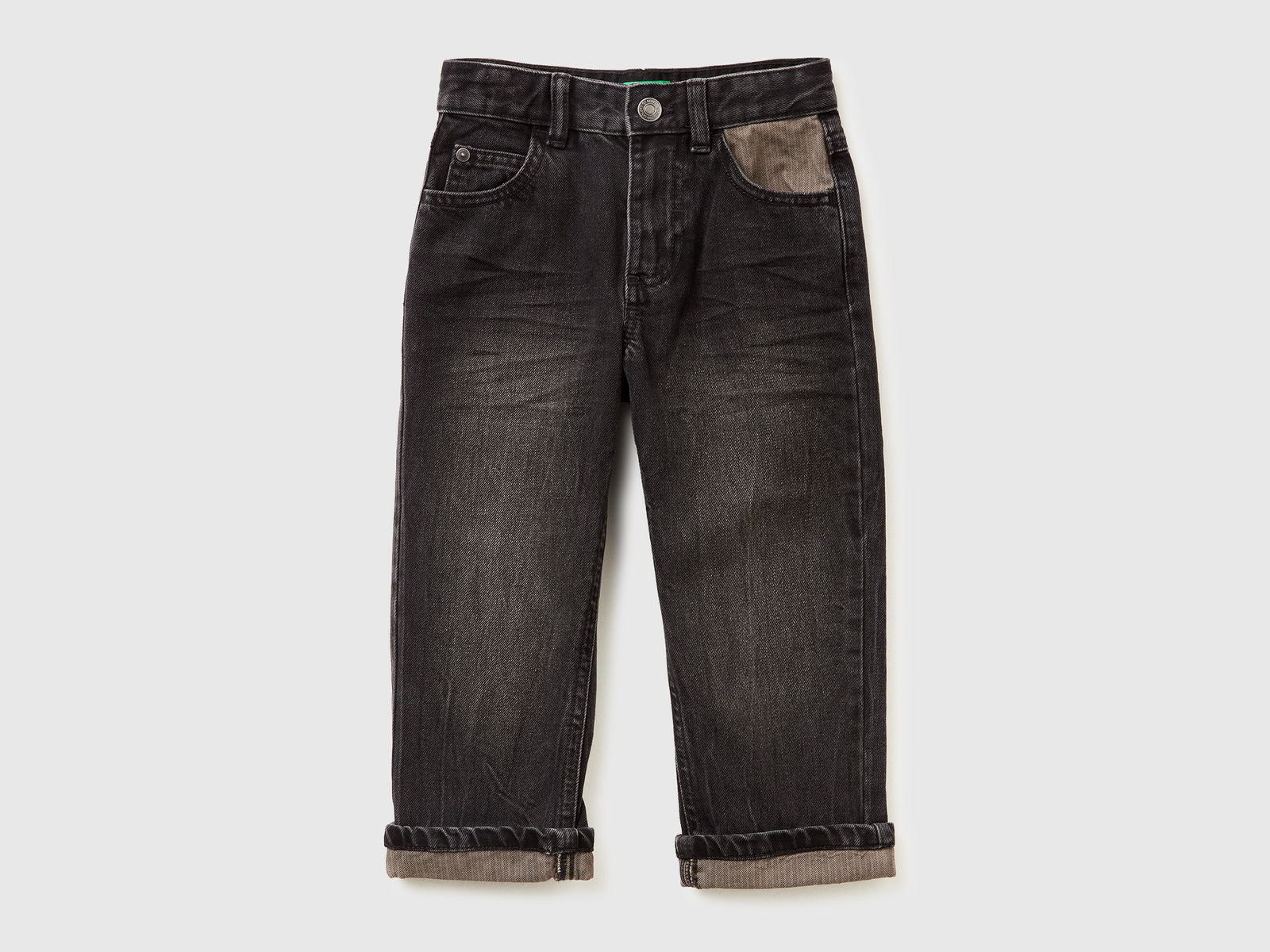 Jeans straight fit da bimbo nero | Benetton Outlet