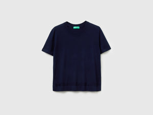 Maglia manica corta in misto seta