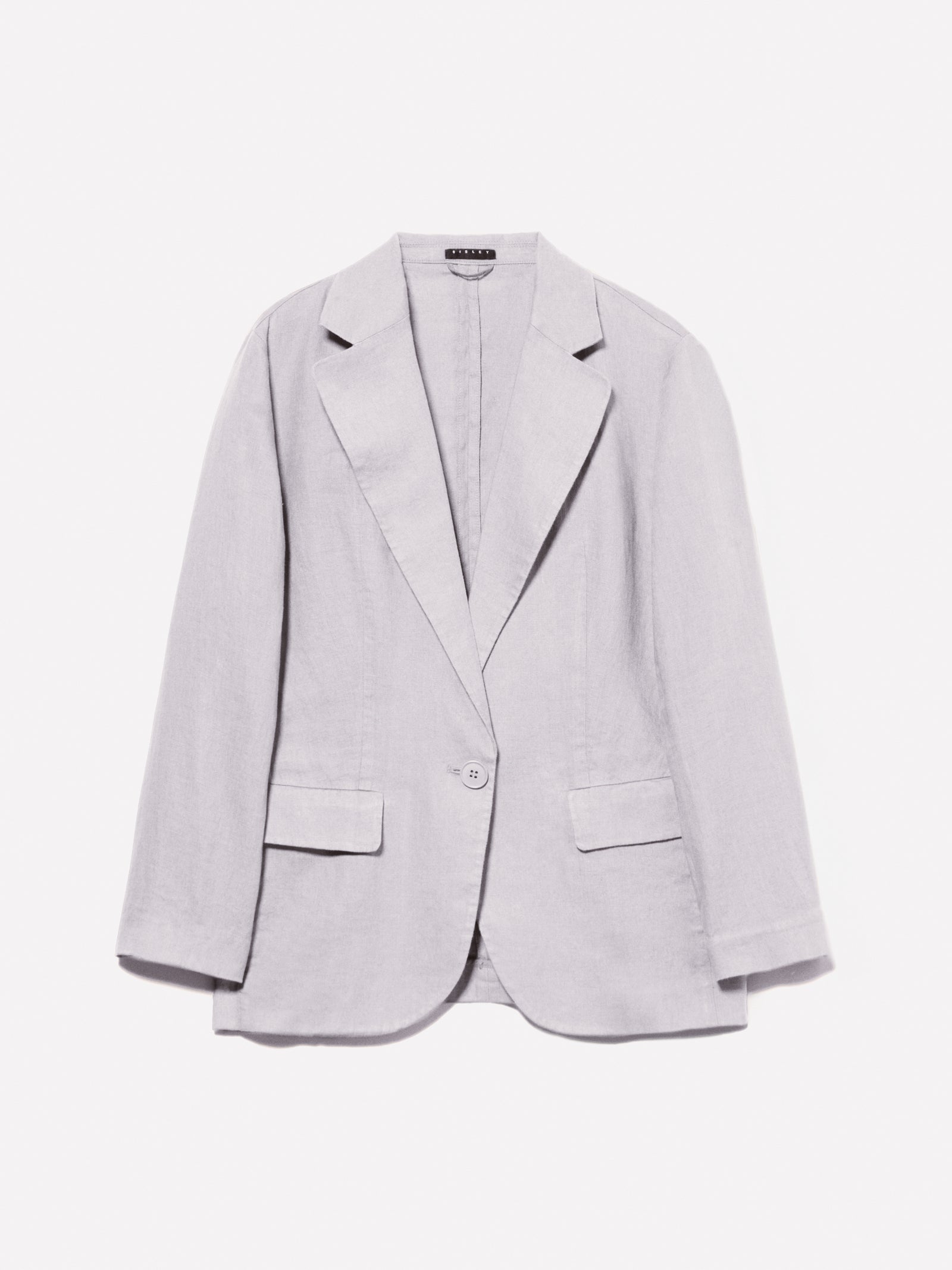 Blazero 100% lino da donna grigio chiaro | Sisley Outlet