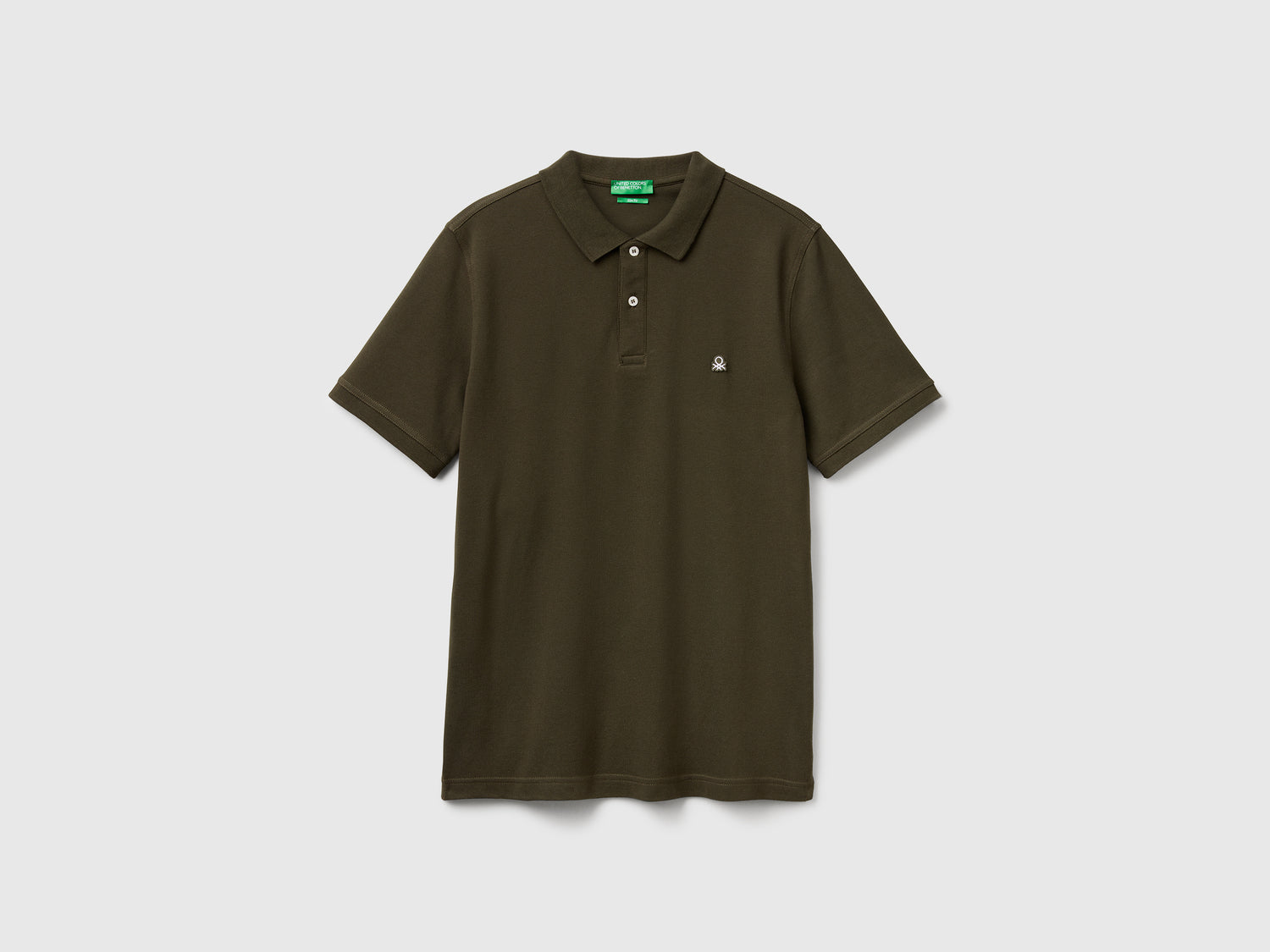 Polo slim fit da uomo verde scuro | Benetton Outlet