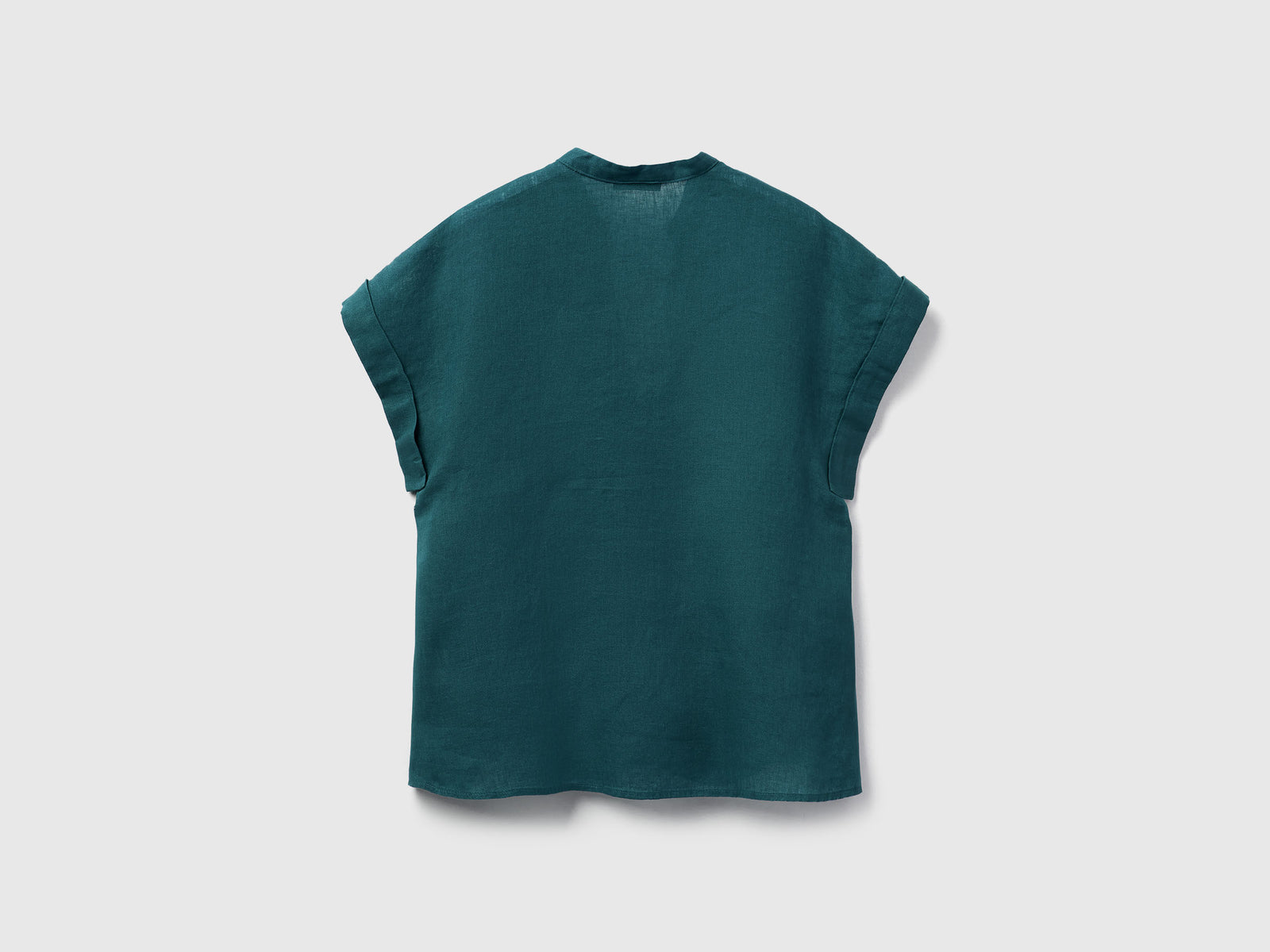 Blusa con scollo a V da donna verde scuro 2 | Benetton Outlet