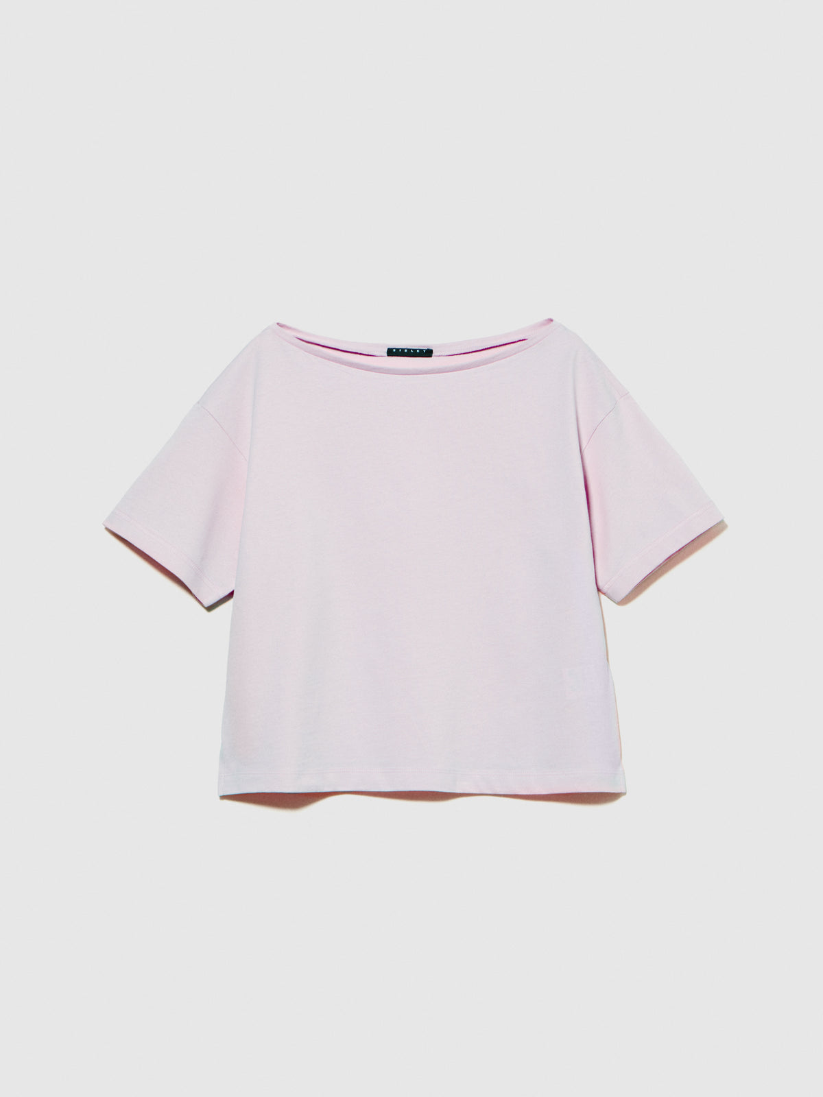 Pink cropped boxy fit t-shirt