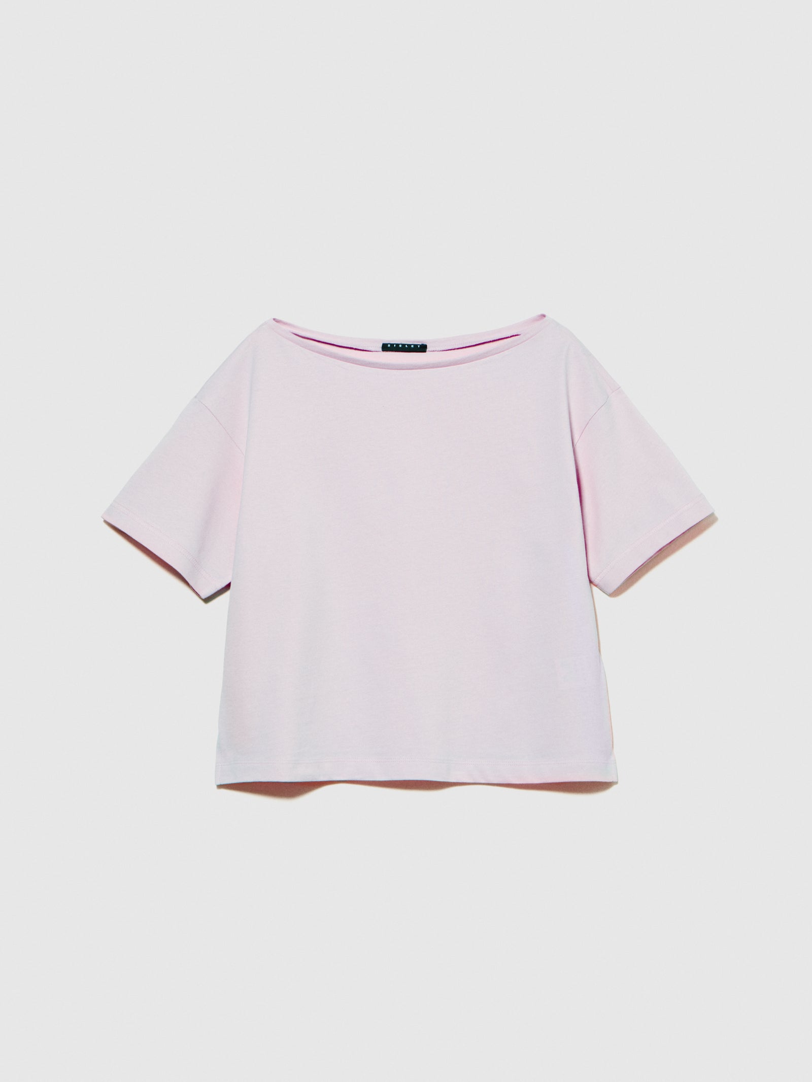Pink cropped boxy fit t-shirt da donna rosa tenue | Sisley Outlet