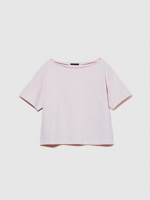 Pink cropped boxy fit t-shirt