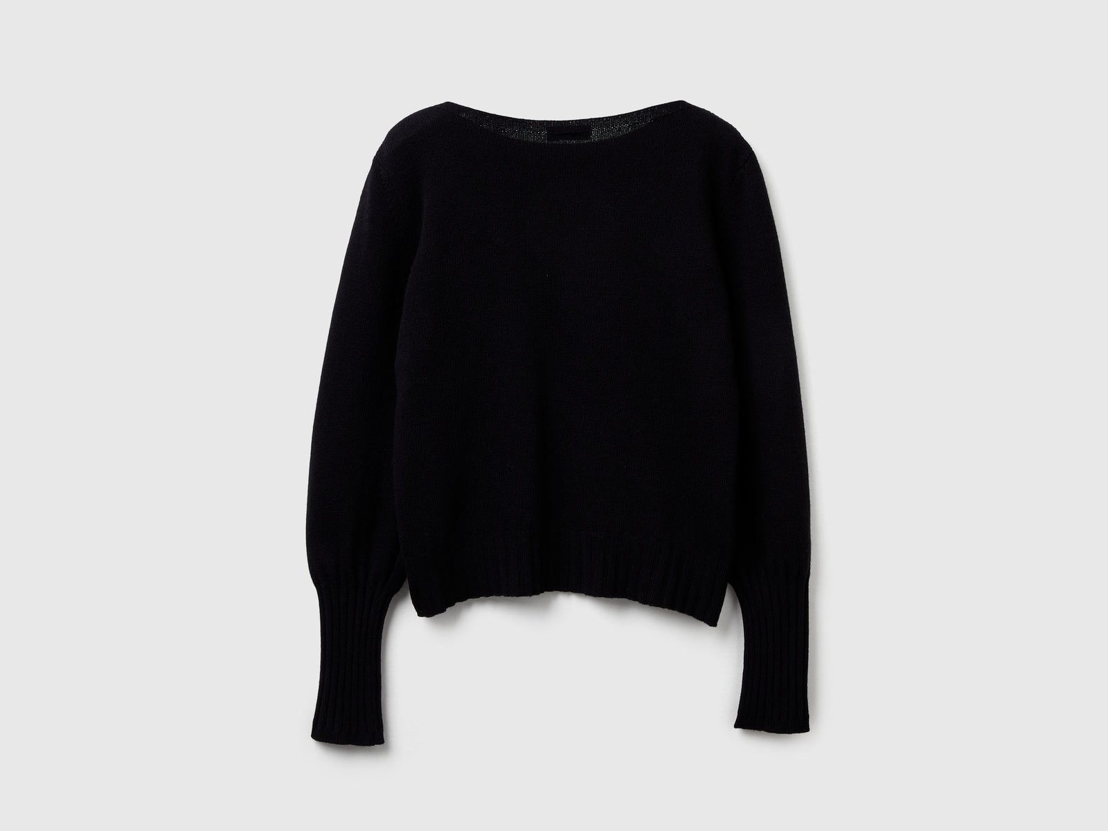 Maglioncino con scollo a barchetta da donna nero 2 | Benetton Outlet