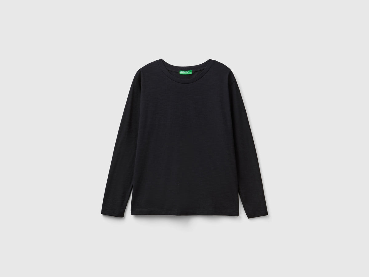 T-shirt manica lunga in cotone leggero