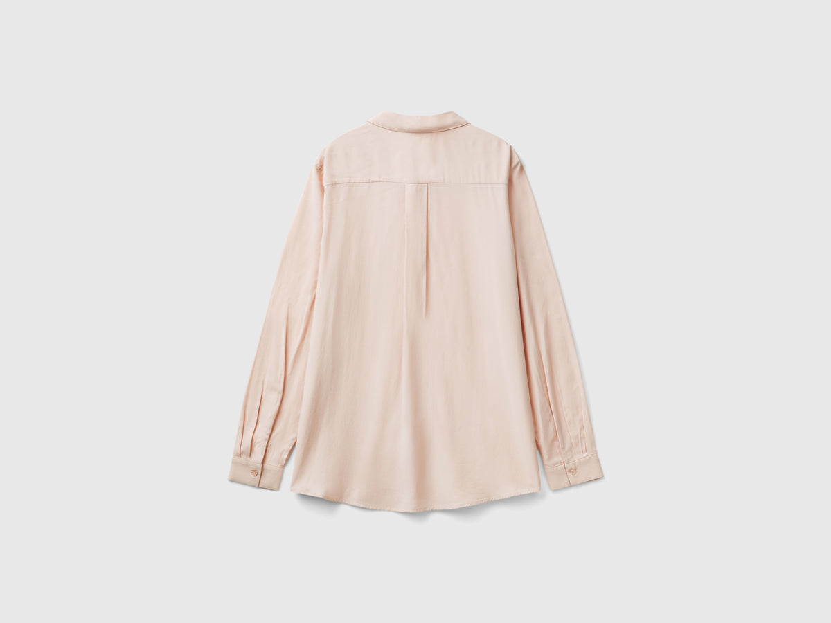 Regular fit viscose shirt