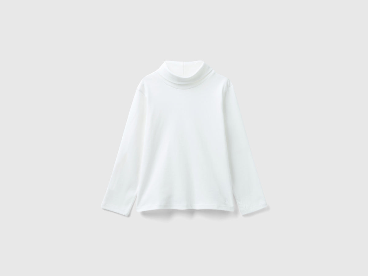 T-shirt dolcevita in caldo cotone bio