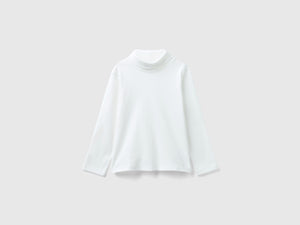 T-shirt dolcevita in caldo cotone bio