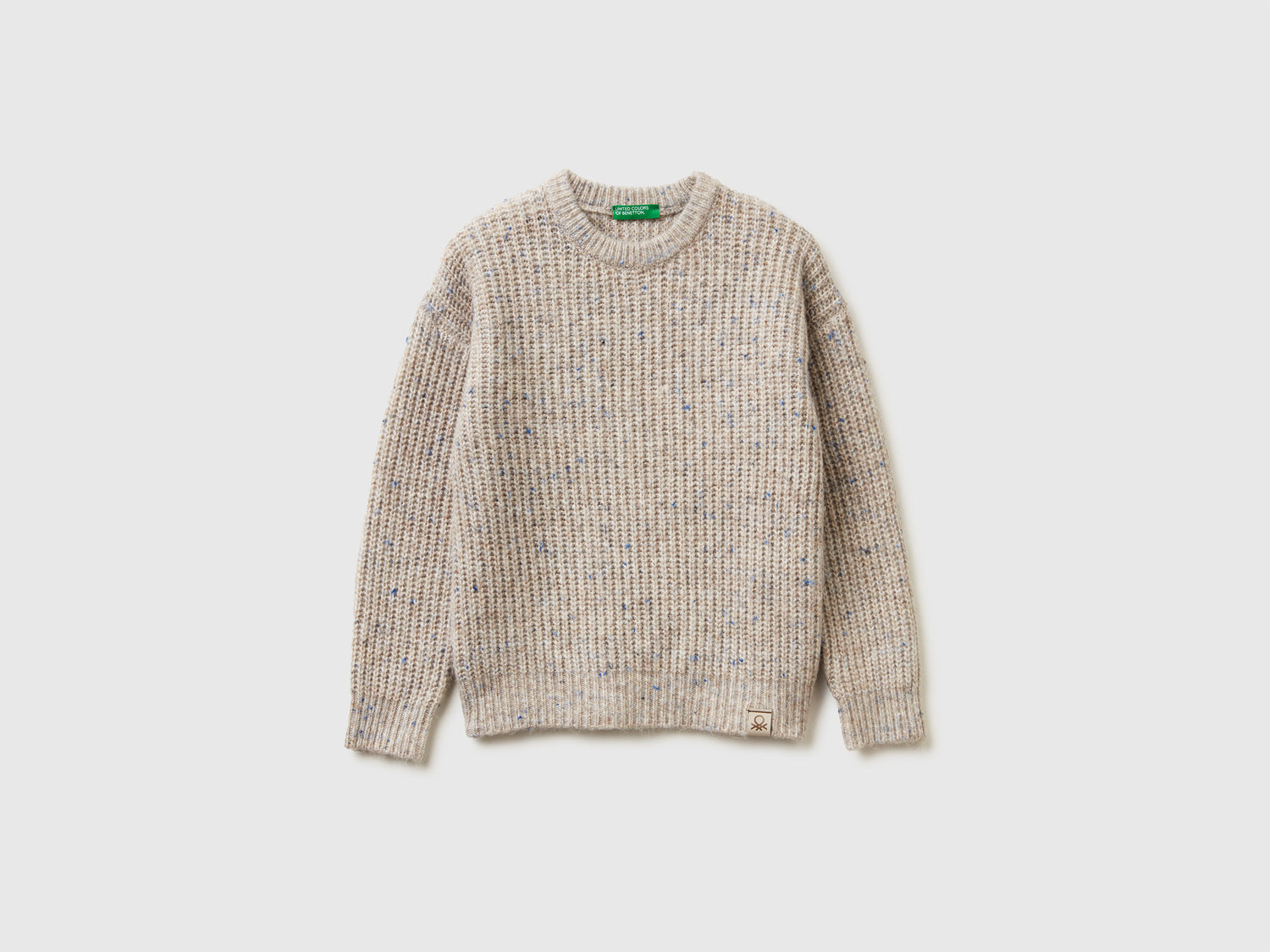 Maglia in misto lana da bambino beige | Benetton Outlet