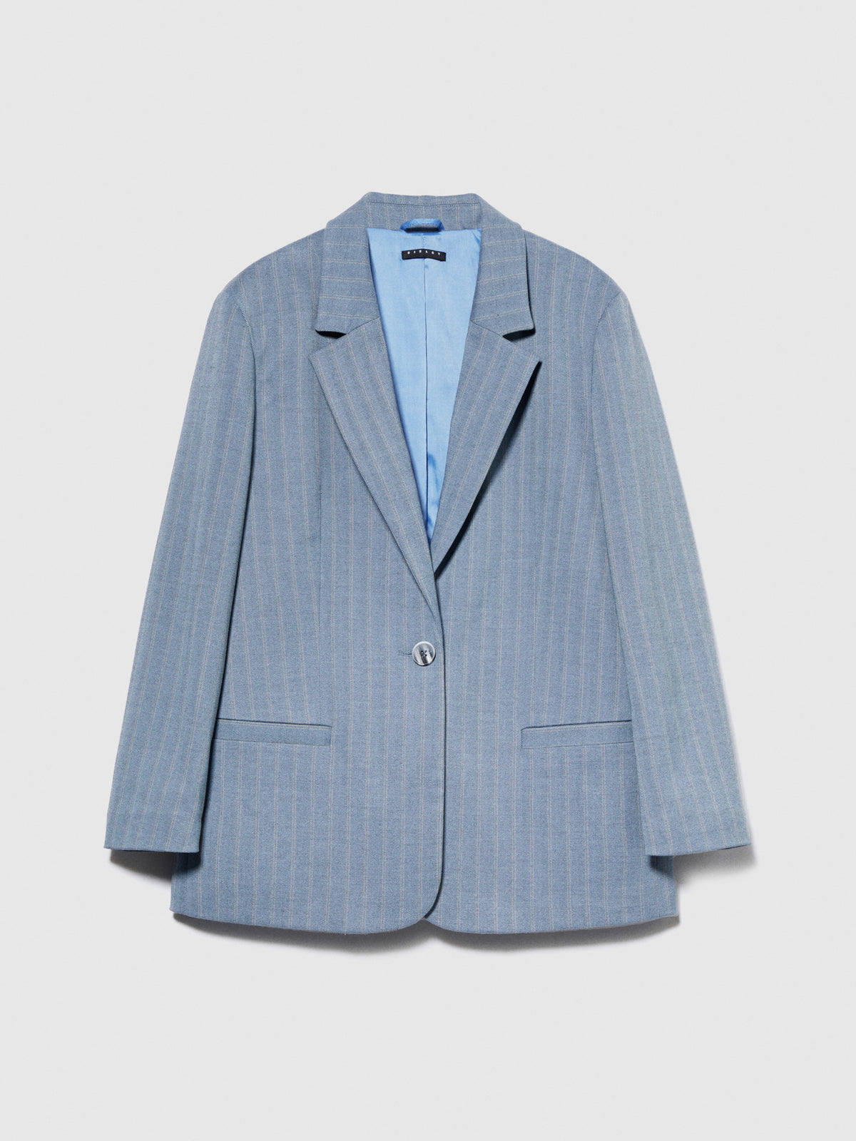 Blazer gessato boy fit