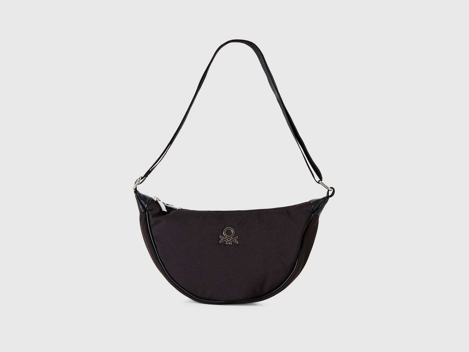 Borsa tracolla a mezzaluna da donna nero | Benetton Outlet
