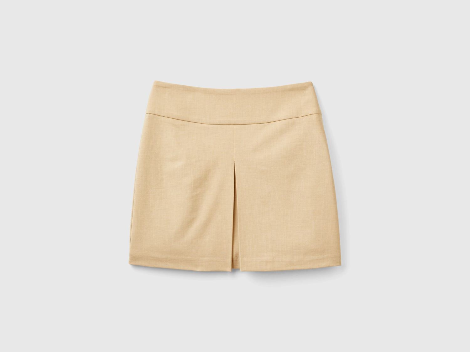 Minigonna a vita alta da donna beige | Benetton Outlet