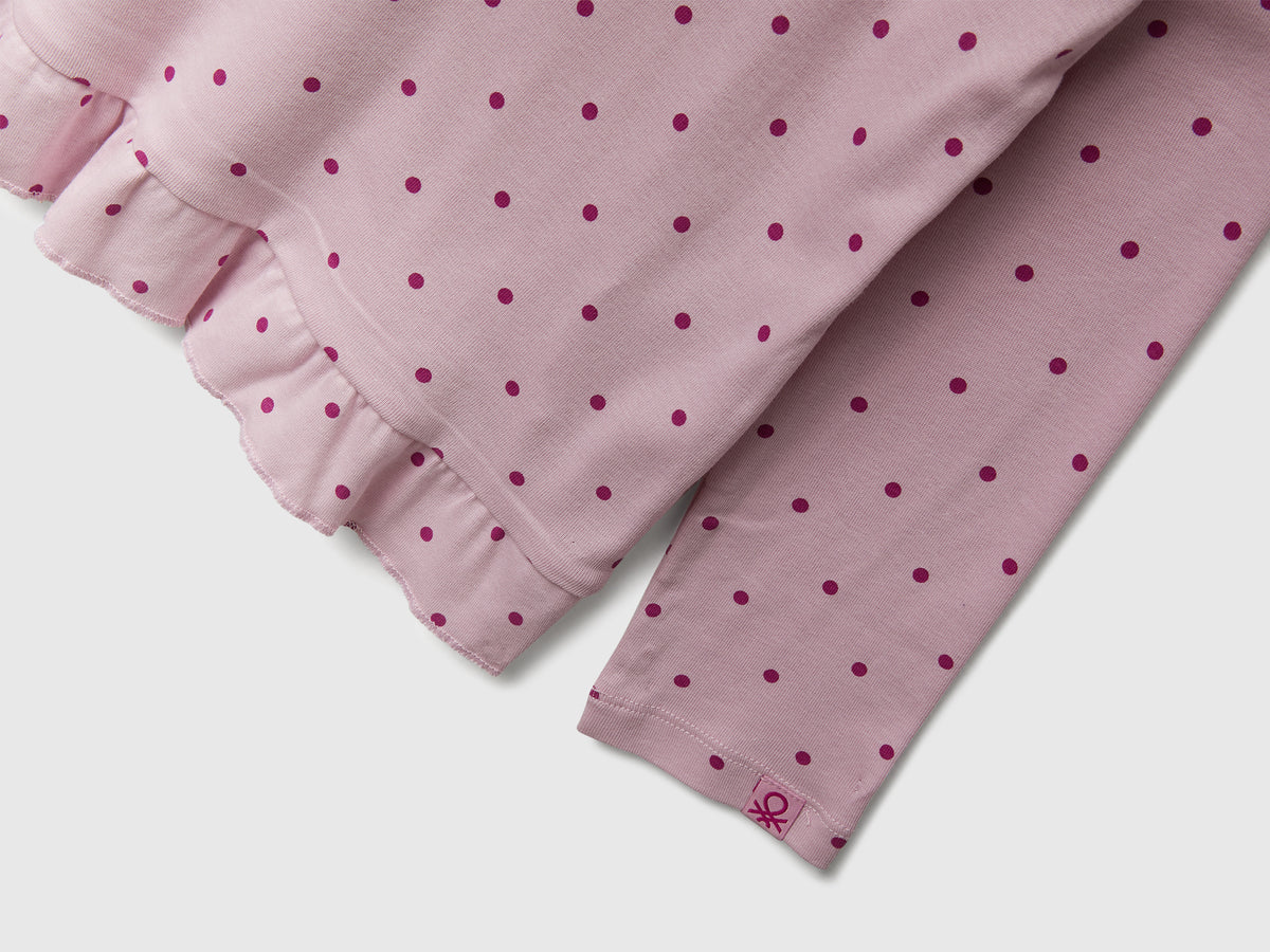Pigiama con stampa pois