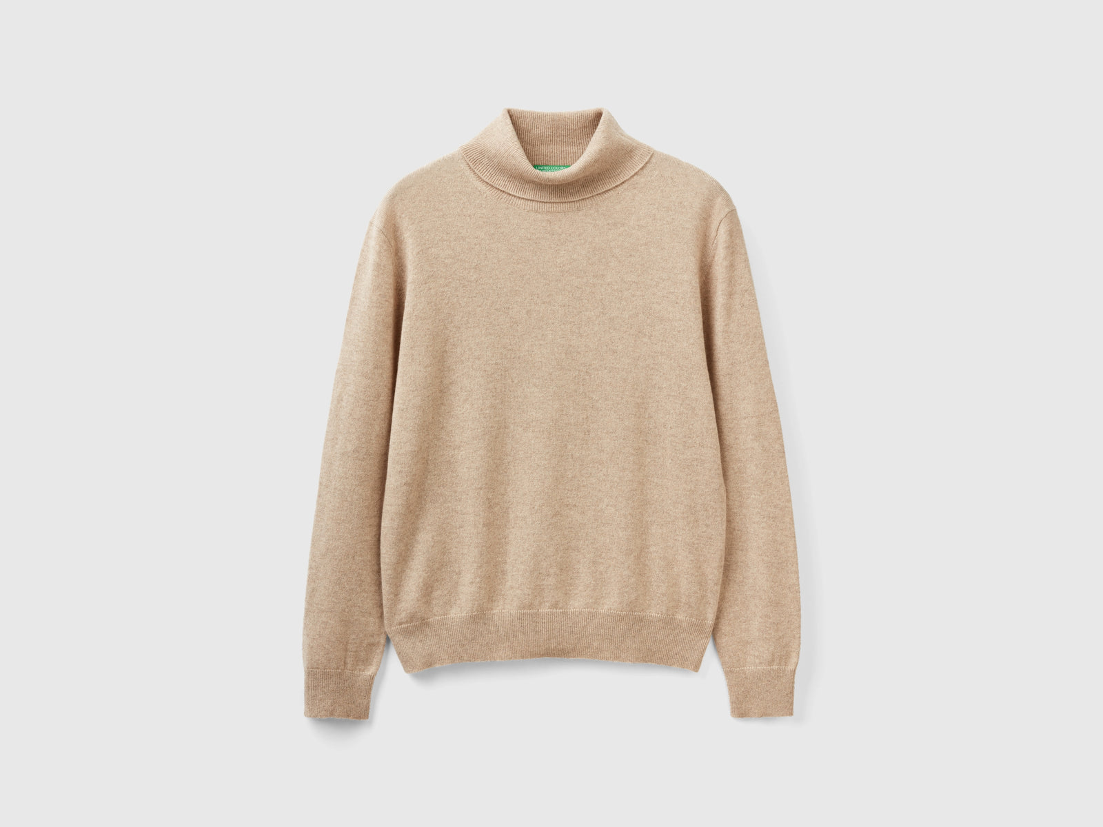 Dolcevita in puro cashmere da uomo beige | Benetton Outlet