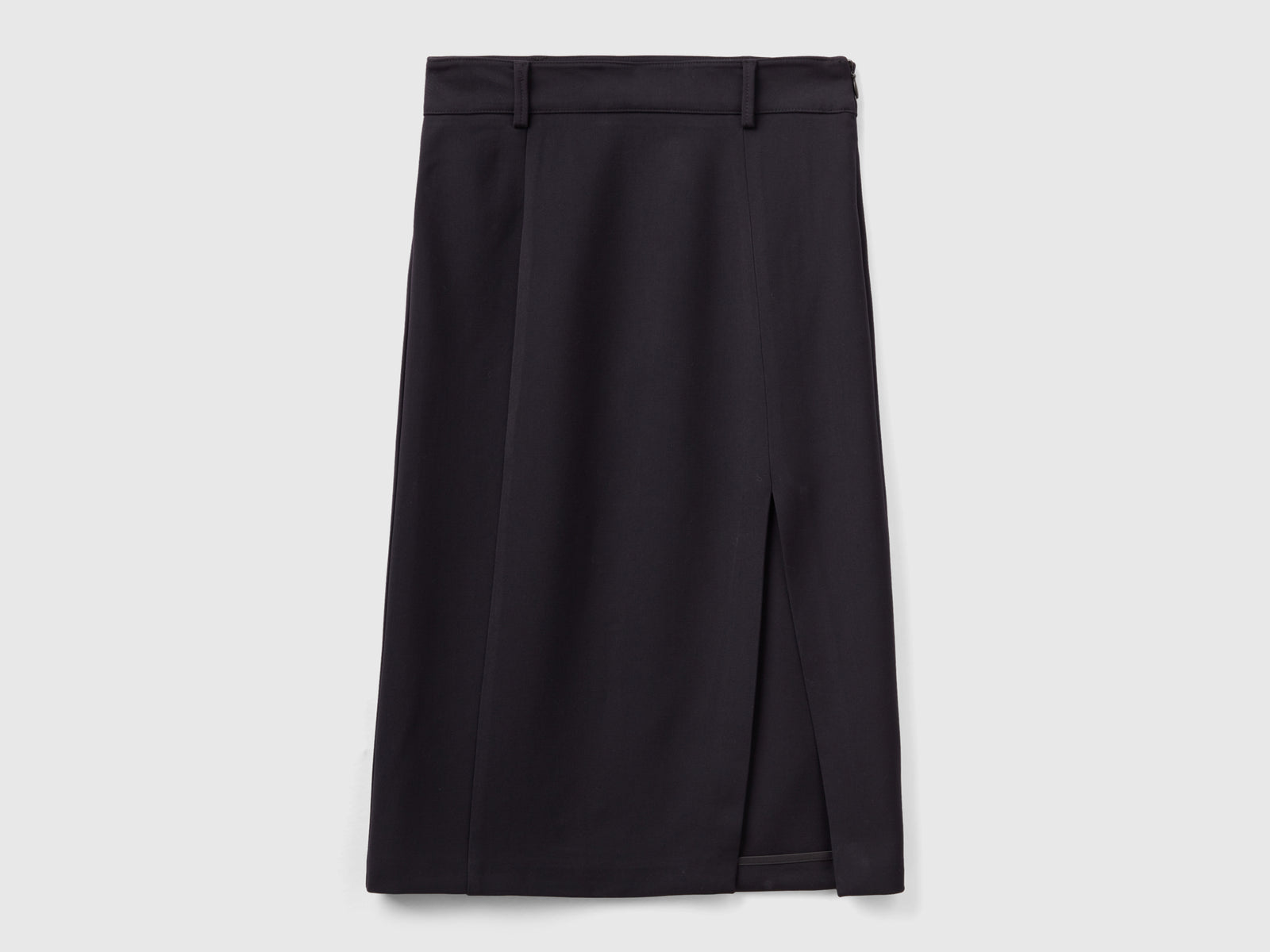Longuette in misto viscosa stretch da donna nero | Benetton Outlet