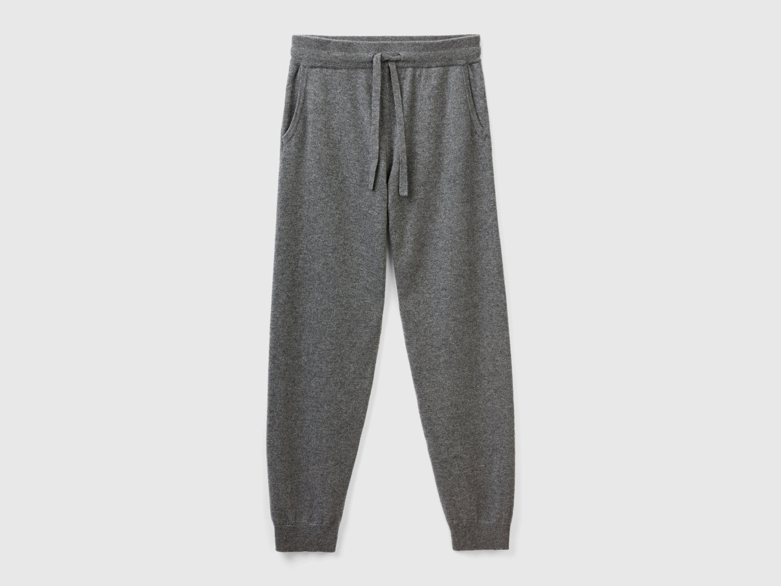 Joggers in puro cashmere da donna grigio scuro | Benetton Outlet