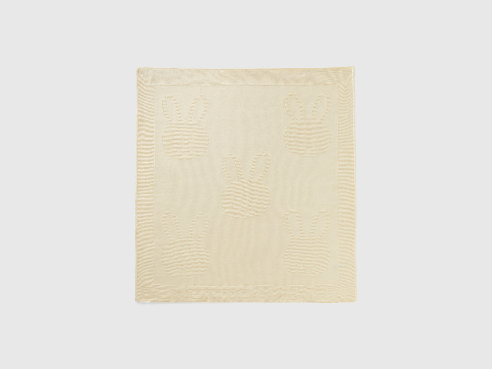 Copertina baby in maglia da neonato bianco panna | Benetton Outlet