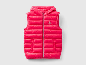 Gilet imbottito con cappuccio