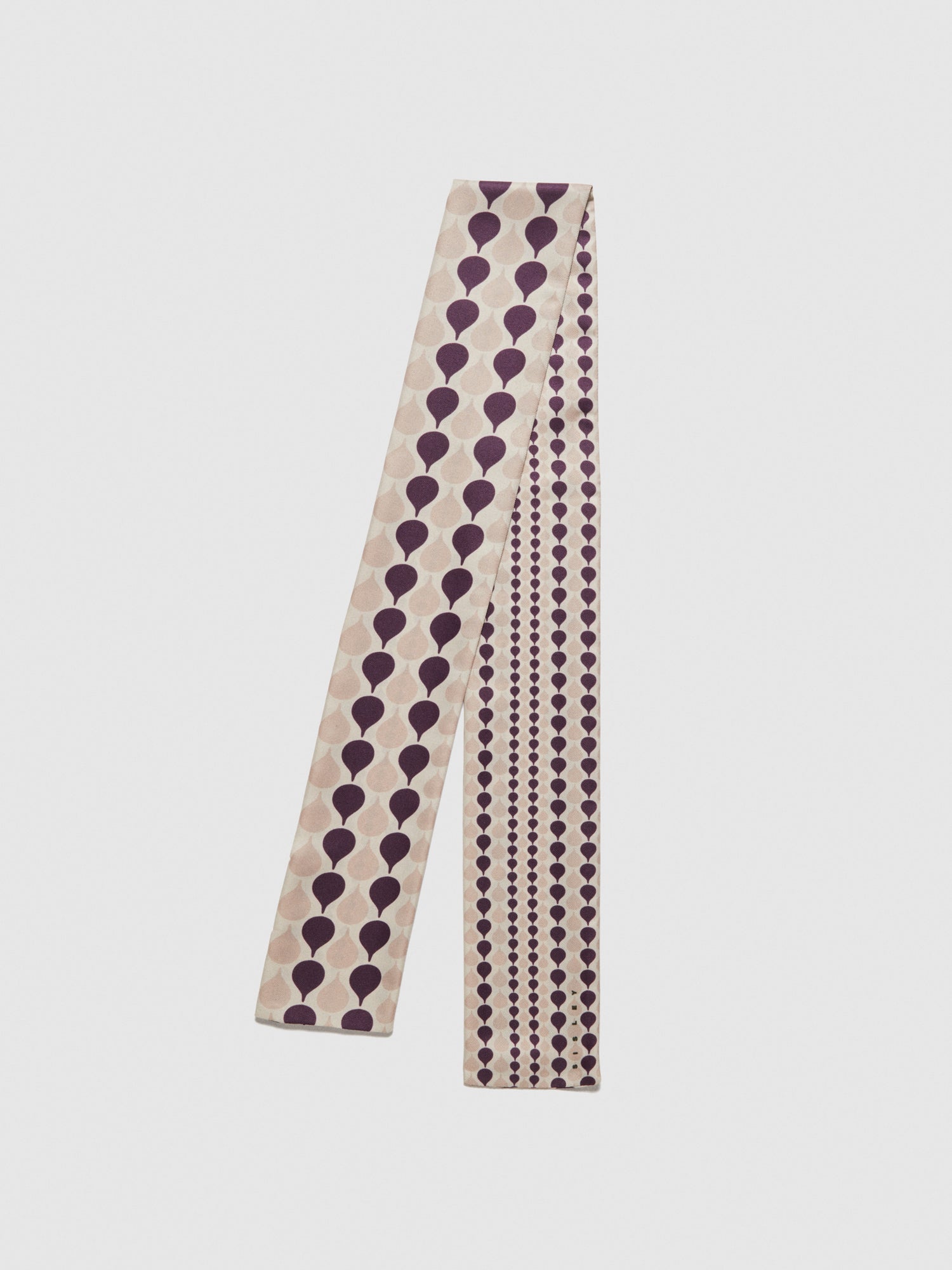 Foulard sottile double face da donna prugna | Sisley Outlet